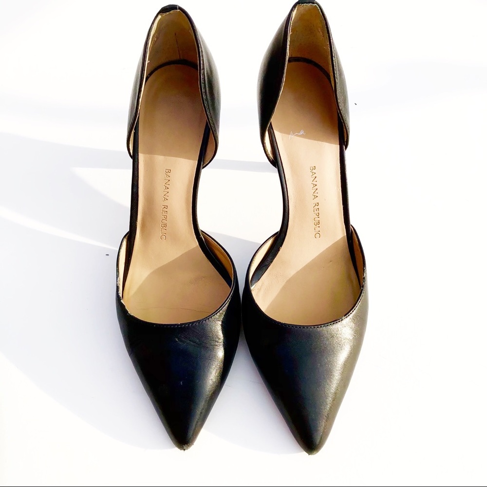 Banana Republic Black Leather Shoes Sz 9